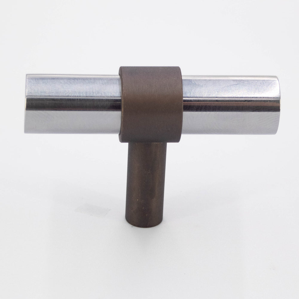 
                  
                    Stainless Steel and Bronze- Bar Modern Brass Cabinet Drawer Pull, Stainless Steel Kitchen Drawer Handle
                  
                