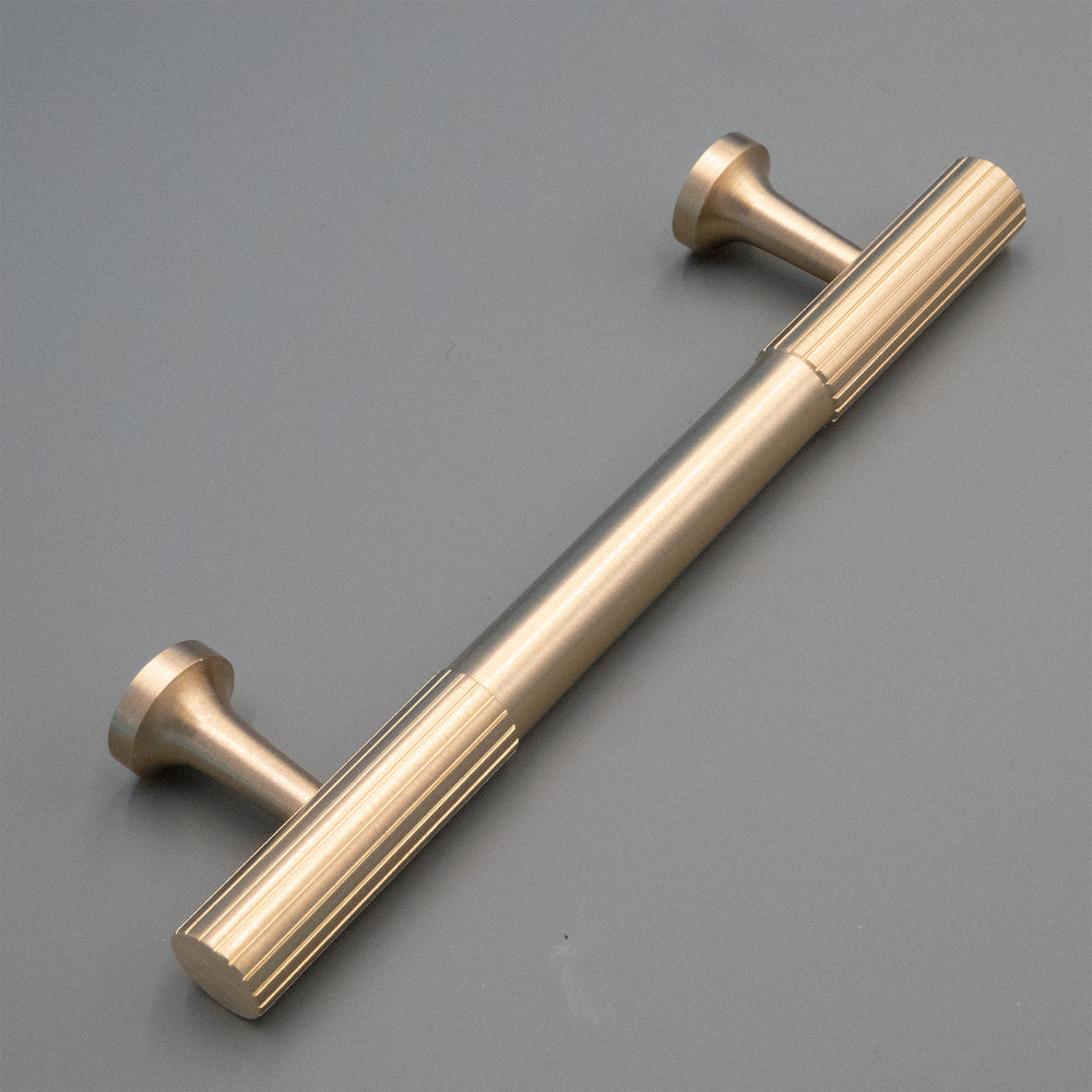 
                  
                    Brando - Modern Solid Brass Cabinet Knob and Pull with Linear Accent
                  
                