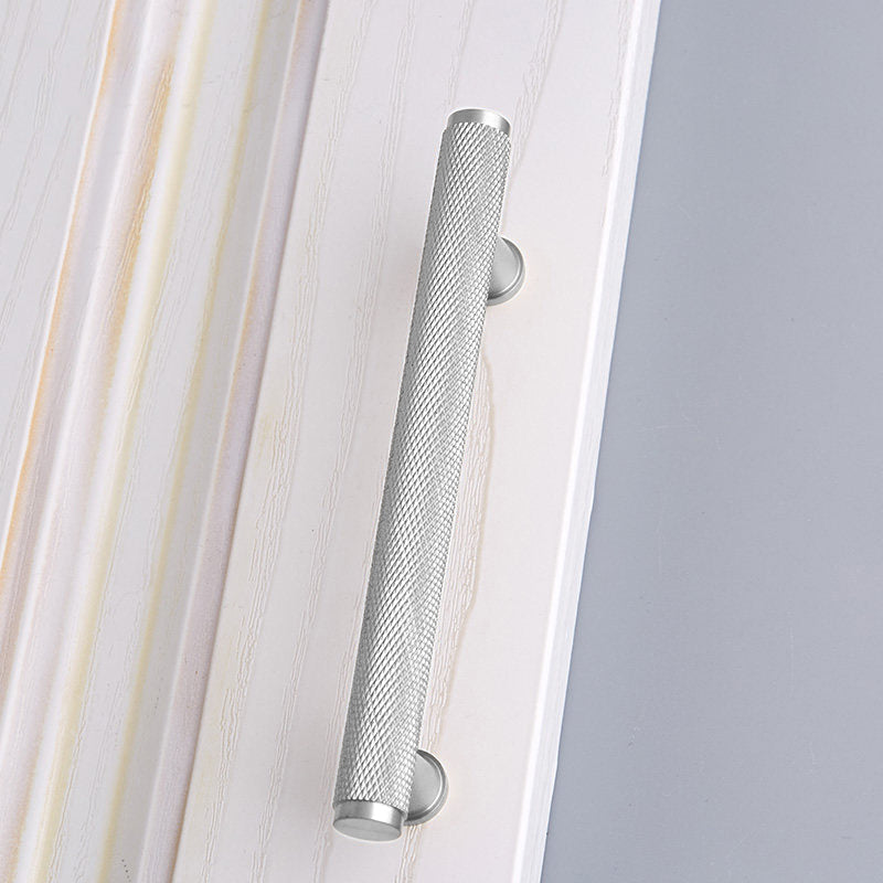 
                  
                    Chrome Knurled - Brass Pull, Knurled Cabinet Handles, Solid Brass Bar Handles & Pulls, Brass Cabinet Hardware
                  
                