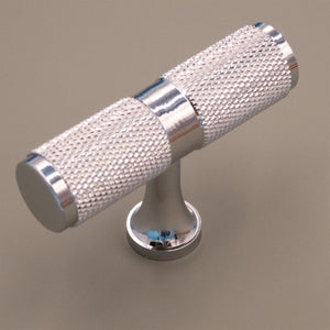 
                  
                    Chrome Knurled T-Bars- Brass Knobs and Pulls
                  
                