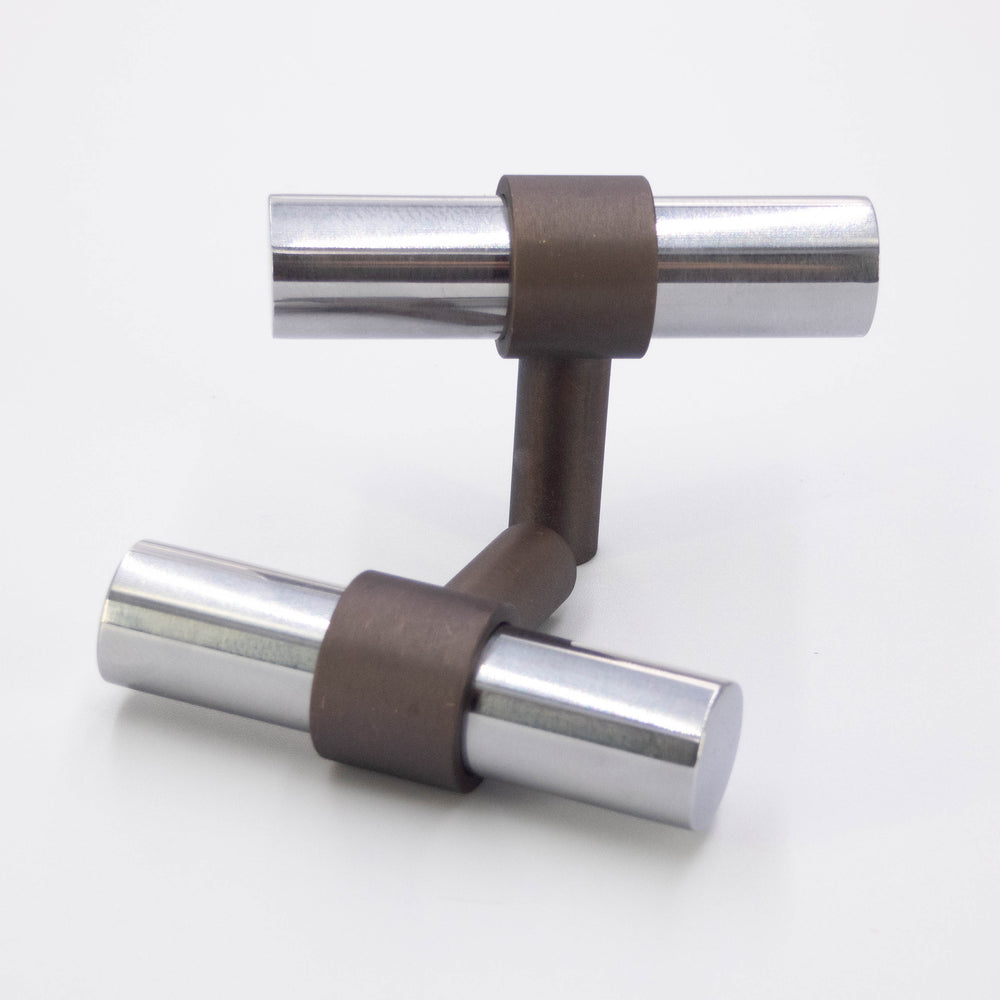 Stainless Steel and Bronze- Bar Modern Brass Cabinet Drawer Pull, Stainless Steel Kitchen Drawer Handle 2