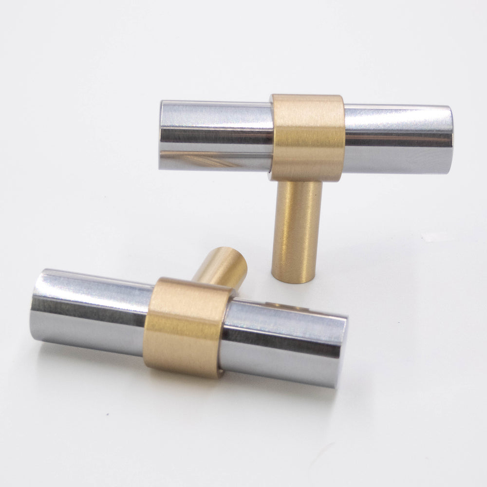 Stainless Steel T- Bar Modern Brass Cabinet Drawer Pull, Stainless Steel Kitchen Drawer Handle 2