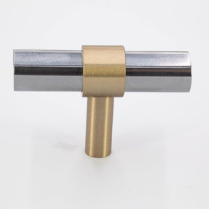 
                  
                    Stainless Steel T- Bar Modern Brass Cabinet Drawer Pull, Stainless Steel Kitchen Drawer Handle 2"
                  
                