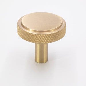 
                  
                    Large Satin Brass Round Cabinet Knob - Cabinet Hardware
                  
                
