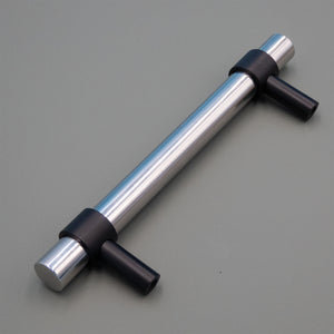 
                  
                    Stainless Steel and Black- Bar Modern Brass Cabinet Drawer Pull, Stainless Steel Kitchen Drawer Handle
                  
                