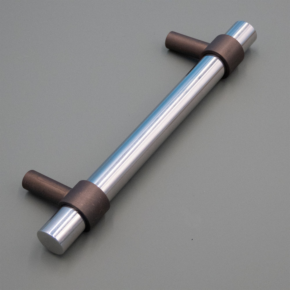 
                  
                    Stainless Steel and Bronze- Bar Modern Brass Cabinet Drawer Pull, Stainless Steel Kitchen Drawer Handle
                  
                