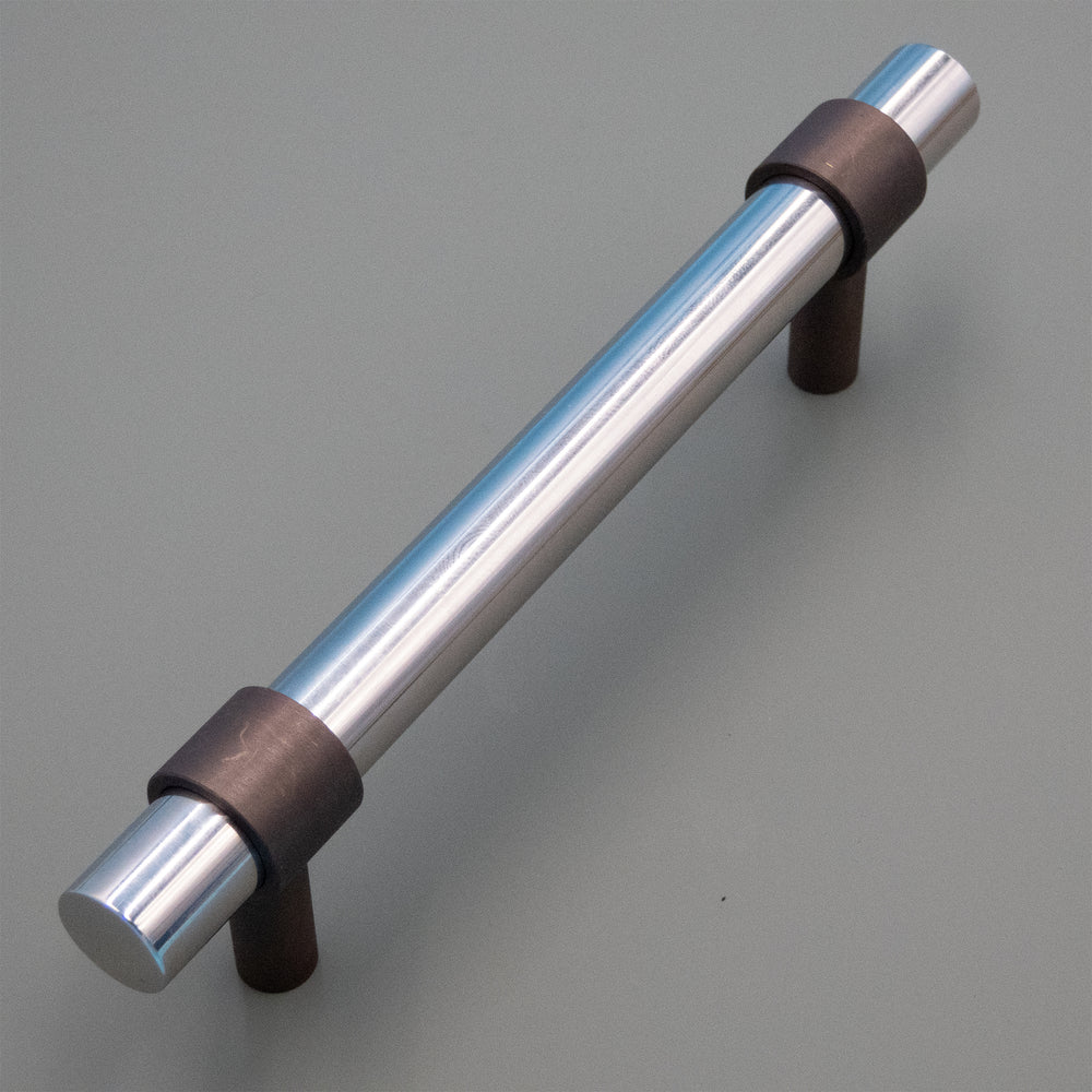
                  
                    Stainless Steel and Bronze- Bar Modern Brass Cabinet Drawer Pull, Stainless Steel Kitchen Drawer Handle
                  
                