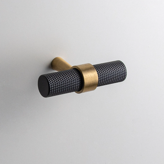 
                  
                    Black and Gold Knurled - Brass Cabinet Pulls
                  
                