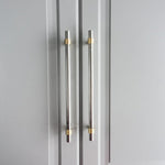 8.8" Modern Brass Pull, Cabinet Handles, Solid Brass Bar Handles & Pulls